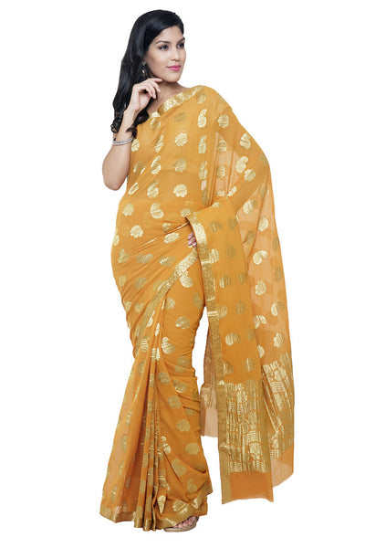 classy-chiffon-yellow-applique-work-resham_embroidery-festive-ethnic-sarees Rajshri Fashions