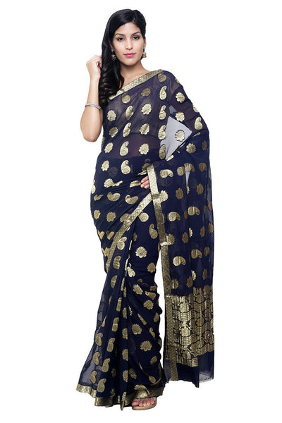 brightest-colour-definate-chiffon-black-applique-work-resham_embroidery-festive-ethnic-sarees Rajshri Fashions