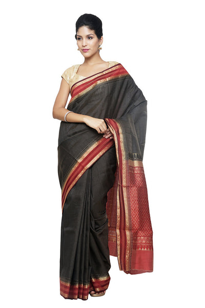 get-bewitched-classes-paithani-silk-black-applique-work-resham_embroidery-wedding-ethnic-sarees Rajshri Fashions