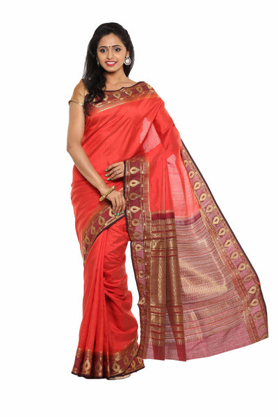 ethnic-sense-paithani-silk-red-applique-work-resham_embroidery-wedding-ethnic-sarees Rajshri Fashions