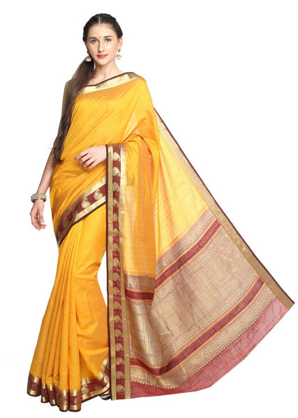 designer-wear-paithani-silk-yellow-applique-work-resham_embroidery-wedding-ethnic-sarees Rajshri Fashions
