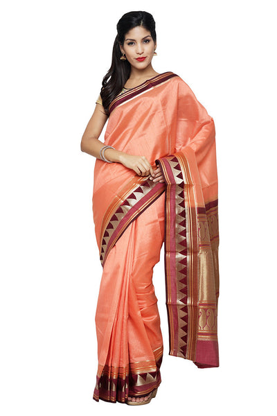 designed-variations-colour-paithani-silk-pink-applique-work-resham_embroidery-wedding-ethnic-sarees Rajshri Fashions