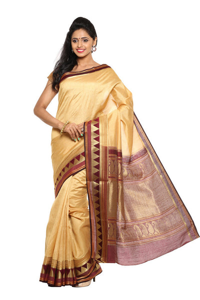 brightest-colour-definate-paithani-silk-beige-applique-work-resham_embroidery-wedding-ethnic-sarees Rajshri Fashions
