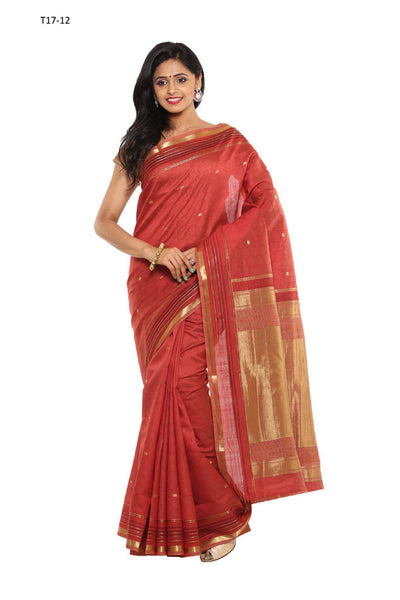 get-bewitched-classes-paithani-silk-red-applique-work-resham_embroidery-wedding-ethnic-sarees Rajshri Fashions