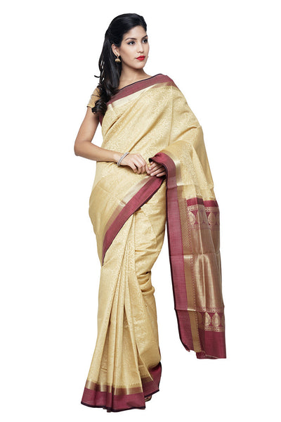 ethnic-sense-paithani-silk-beige-applique-work-resham_embroidery-wedding-ethnic-sarees Rajshri Fashions