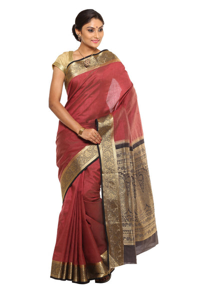 graceful-charming-paithani-silk-red-applique-work-resham_embroidery-wedding-ethnic-sarees Rajshri Fashions