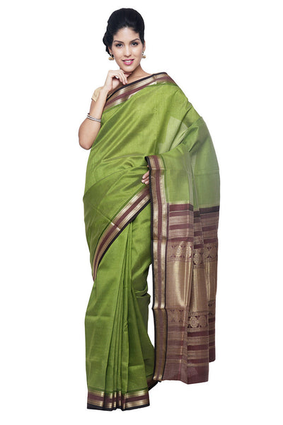 designed-variations-colour-paithani-silk-dark-green-applique-work-resham_embroidery-wedding-ethnic-sarees Rajshri Fashions