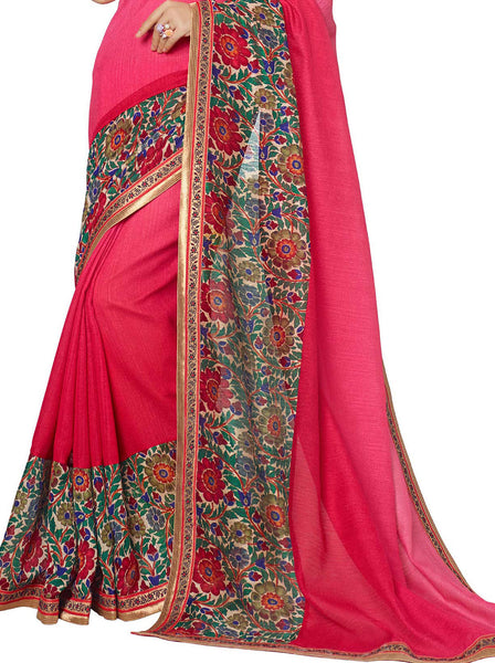 Saptrangi Digital Printed Organic Linen Latest Trend Blue Saree