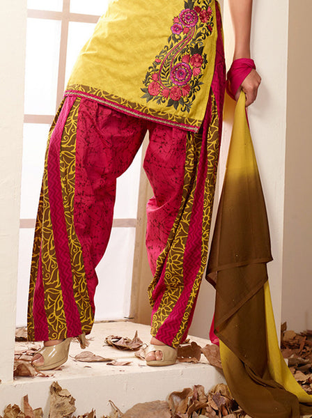 Yellow Readymade Salwar Suit